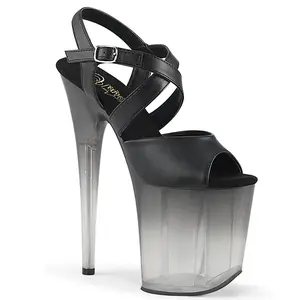 8 Inch Heel FLAMINGO-822T Black Pu Faded Black