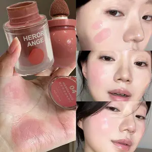 Herorange Liquid Blush Low Saturation Brightening Natural Glow Korean Style Youthful Cheek Makeup, Long-Lasting Hydrating Formula