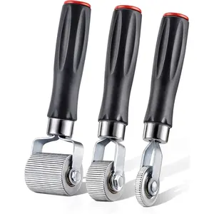 Car Audio Sound Deadening Roller Seam Roller, 3-Pack Heat Abatement Mat Noise Roller Sound Insulation Tool for Auto, Sound Deadener Application Installation Metal Hand Deading Wheel Roller