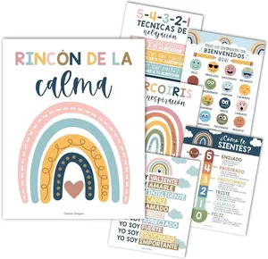 Spanish Calming Corner Posters | Set of 6 | Spanish Educational Posters Alphabet Learning Chart Learning Materials