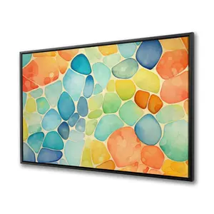 Conscious Sales C1FC3648AUSMVP 36 x 48 in. Blobs - Orange Framed Canvas Art for Stylish Home Decor