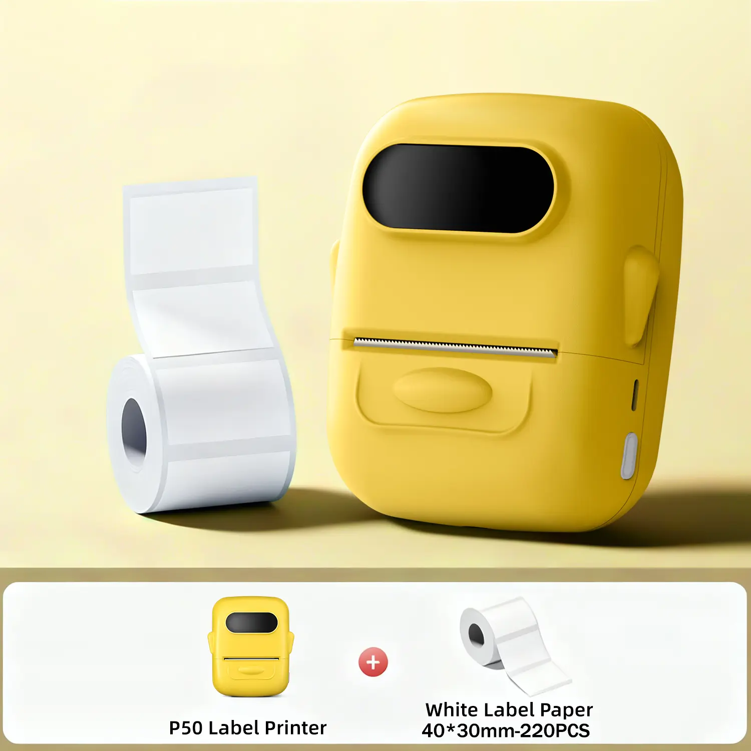 yellow+White Label Paper