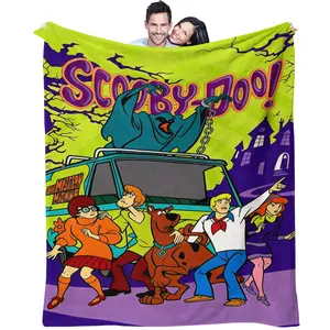 Scooby Doo Themed Blanket,Soft Comfortable Sofa Blanket,Cozy Throw Blanket,Nap Blanket,Versatile Usage,Perfect Gift for Family or Friends,Single-Sided Print