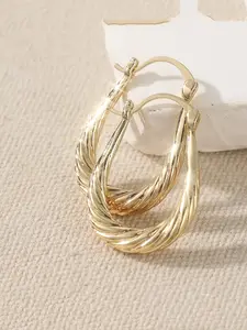 Bohemian Vintage Spiral Pattern U-Shaped Pendant Dangle Earrings, Handmade Accessories for Women, Perfect Gift for Friends, All Seasons