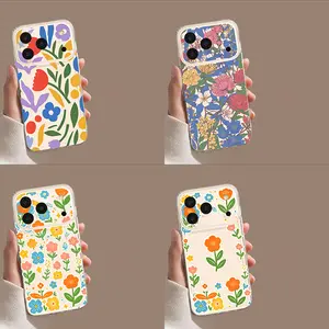 iPhone 11, 12, 13, 14, 15, 16, 17 Pro Max & 17 Air. Aesthetic phone case with green leaf and floral patterns inspired by spring and summer. Transparent design with made of soft and slim TPU for shockproof protection Galaxy S21, S22, S23, S24 Plus, Ultra