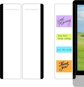 2PCS Computer Monitor Memo Board, Transparent Computer Monitor Side, Monitor Memo Board Computer Monitor Sticky Note Holder, Office Desk Accessories