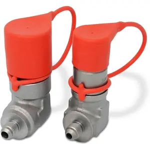 90  Flat  Skid Steer Hydraulic Quick Connect Coupler Set 3/8? JIC Male Thread