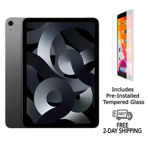 Refurbished Apple iPad Air 5 (2022) (WiFi) A2588 Excellent Condition with Pre-Installed Tempered Glass & 1 Year Warranty