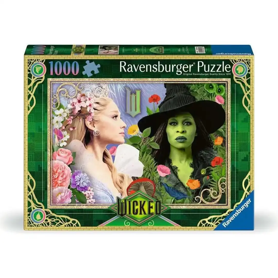 Ravensburger Wicked Movie Part 2 1000-Piece Creative Puzzle Game, Steel-Cut Unique Interlocking Pieces, Problem-Solving Activity, Solo Relaxation Option
