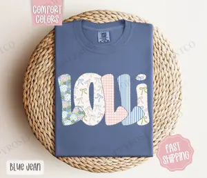 Floral Lolli  Comfort Colors Shirt, Cute Spring Grandma Tshirt, Coquette Lolli Tee