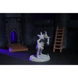 Call of the Necromancer: Blood Zombie 02 Enemy Miniature, Gothic Horror 3D Resin Print, Fantasy RPG & DnD Tabletop Game Decor Statue