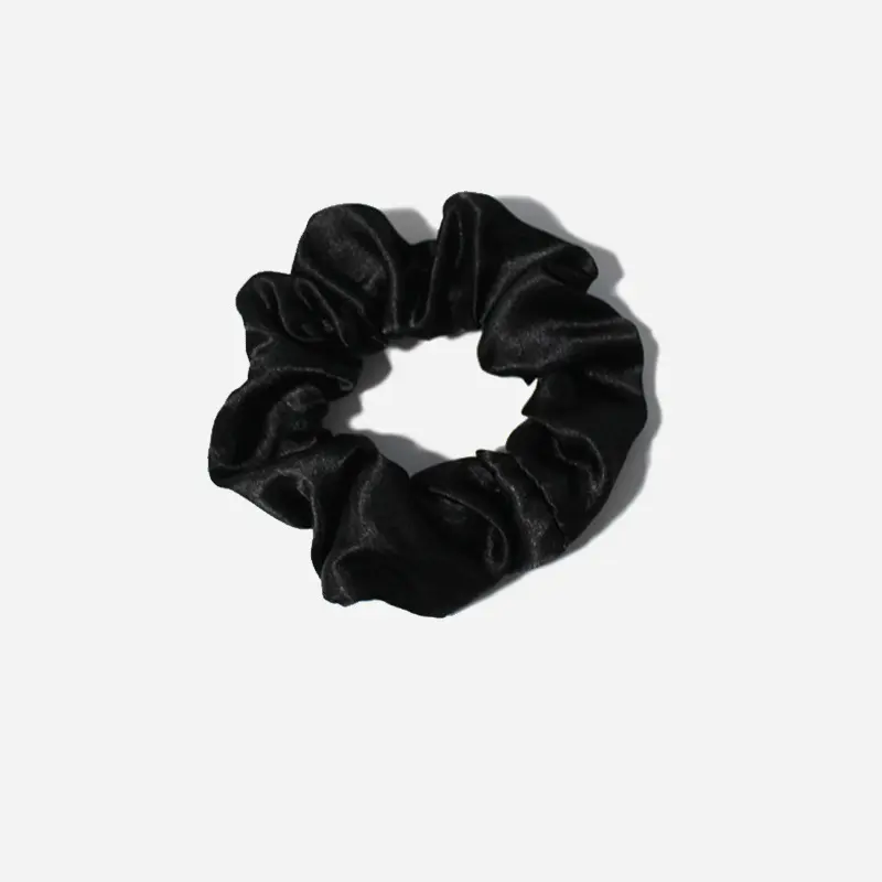 Solid-color denim fabric headband hair bun hair tie