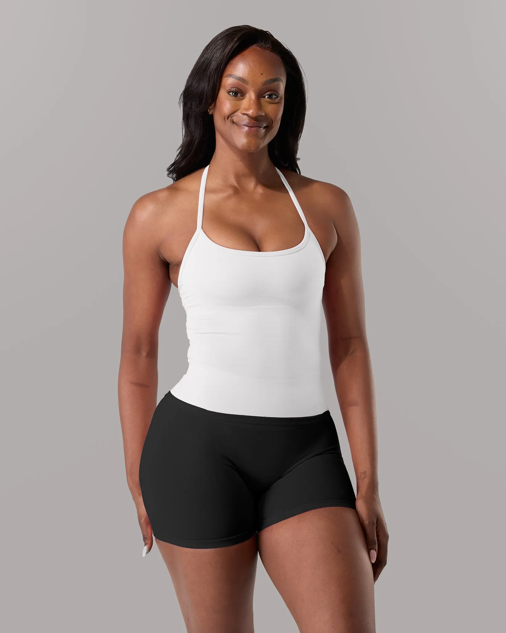 Halter Push Tank - White