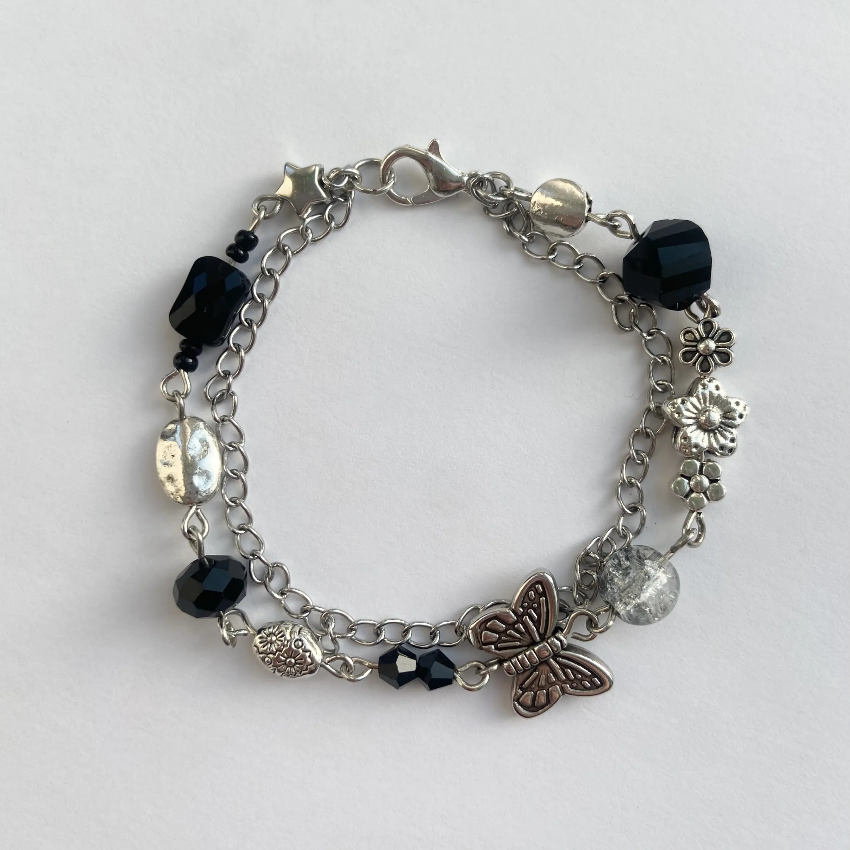 Bad Reputation Charm Bracelet, 7-Inches With 1.75-Inch Extender, Hand to Wrist Jewelry