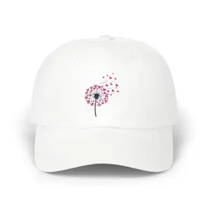 Dandelion Hearts Cap, Embroidered Baseball Hat, Men's Accessories, Women's Fashion, Nature Lover Gift, Adjustable Dad Hat, Make a Wish