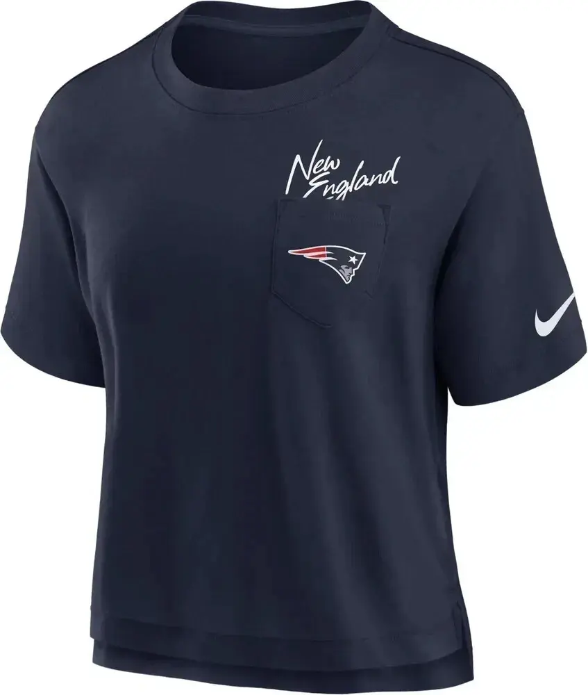 Nike Women's New England Patriots Navy Pocket T-Shirt