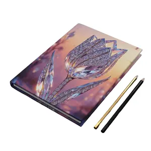 Diamond Tulip Hardcover Journal — Sparkling Floral Notebook for Dreams & Gratitude By Shawn w. David