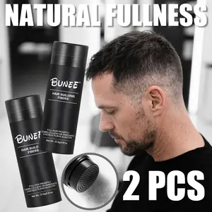 BUNEE Thickening Hair Fiber Powder, 2-oz Bottle Per Set, Natural Hair Root, Suitable for Sparse Hair, Long-lasting Setting Concealer, Suitable for Both Men and Women hair care