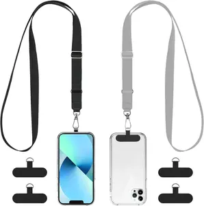 Cell Ph Lanyard Universal for iPh Ph Full Case, Crossbody Cellph Lanyards, Around  Hanging Necklace Sling, Cross   Strap, Anti-, Hands Free (2 Pack Flat)