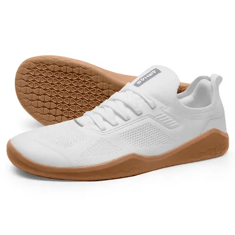 AIRHAS Men's Barefoot 0-Drop Wide Toe Box Minimalist Slip-on Athletic Running Shoes - Lightweight, Comfy, Breathable Walking, Energy Training Gym Shoes for Deadlift Cross Training, Breathable Walking Shoes, Energy Training Shoes