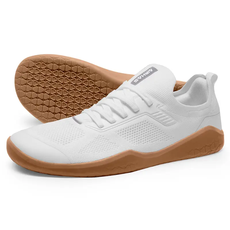 AIRHAS Men's Barefoot 0-Drop Wide Toe Box Minimalist Slip-on Athletic Running Shoes - Lightweight, Comfy, Breathable Walking, Energy Training Gym Shoes for Deadlift Cross Training, Breathable Walking Shoes, Energy Training Shoes
