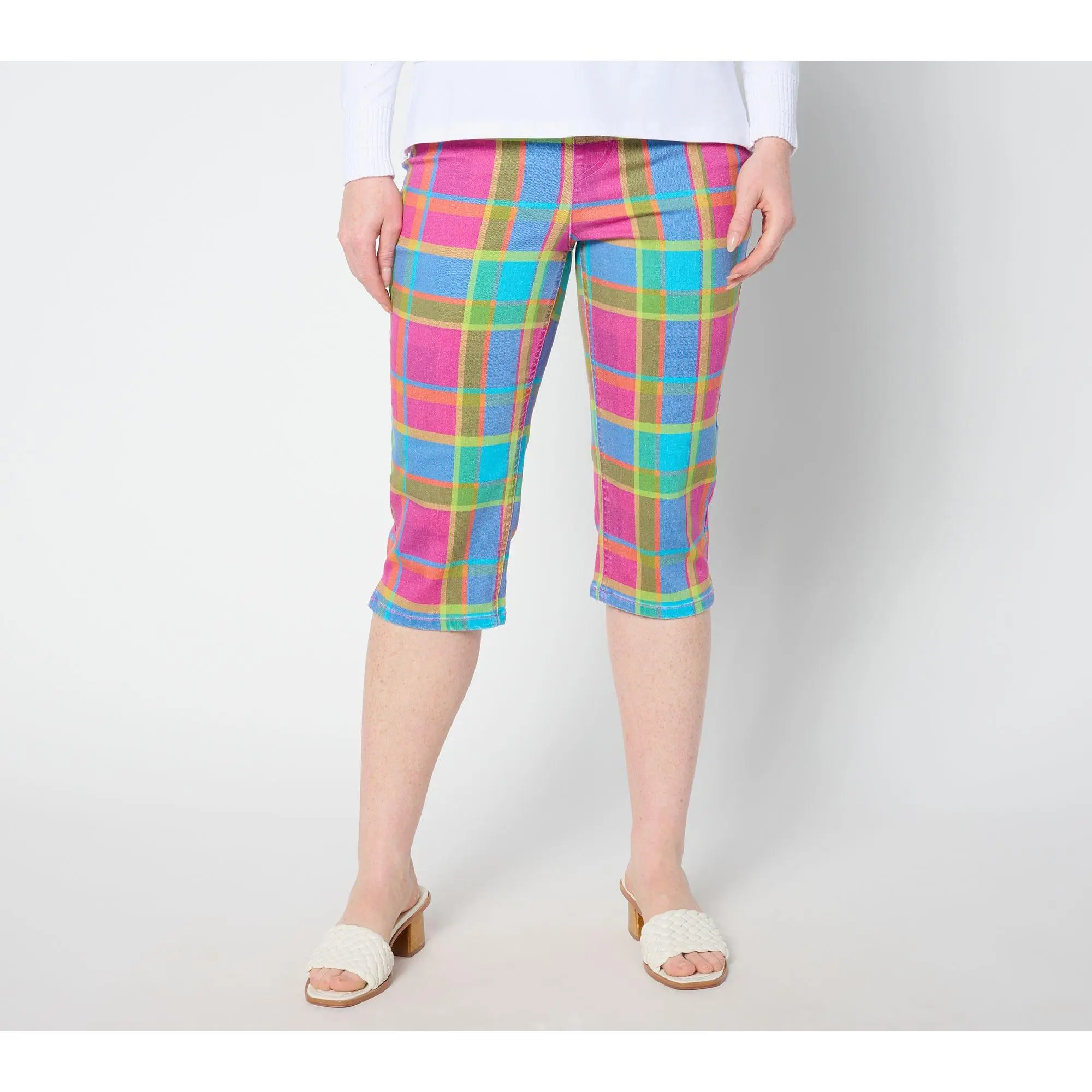 Isaac Mizrahi Live! Regular True Denim Printed Pedal Pusher