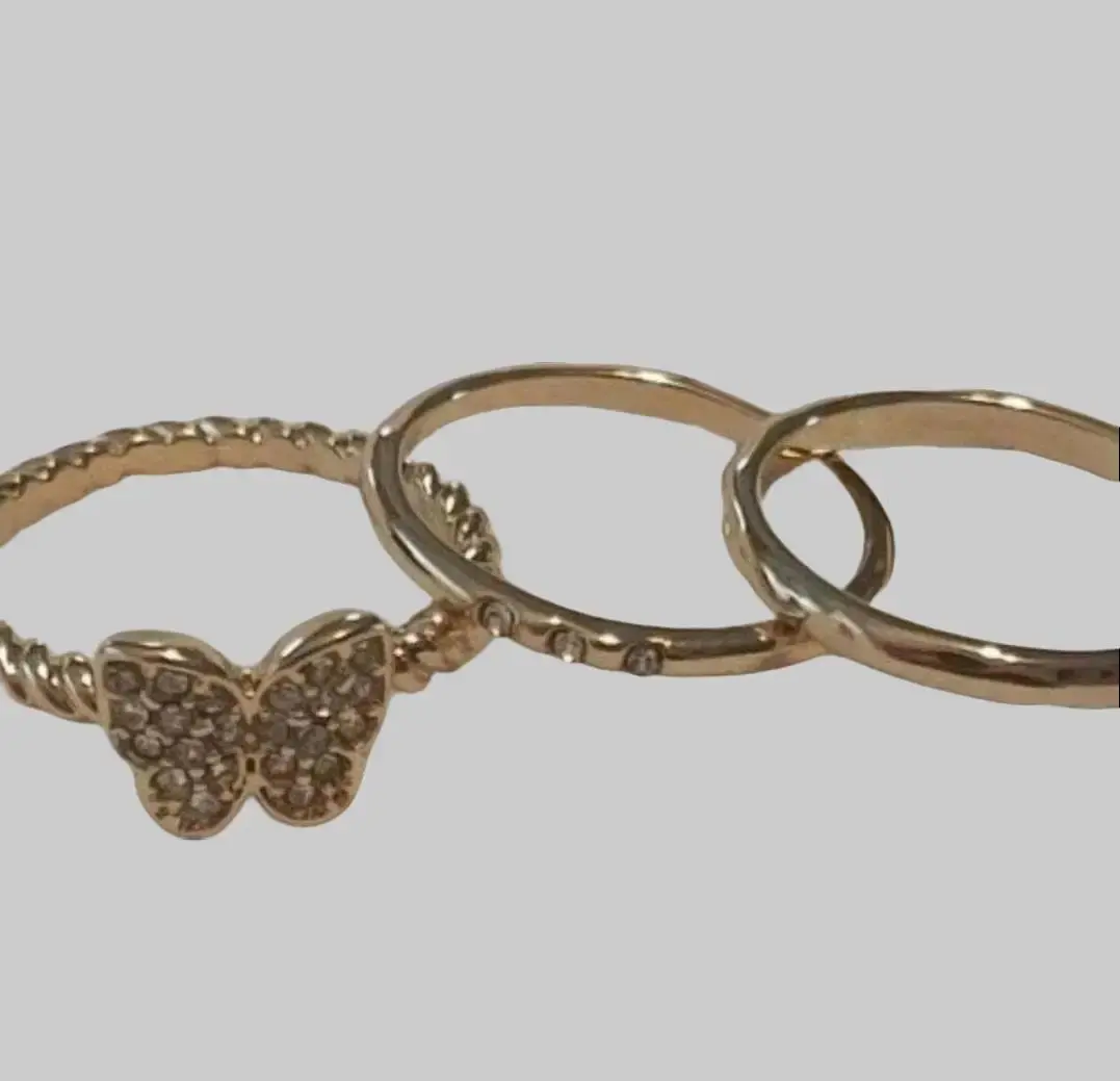 Avon Symbolic Butterfly Ring Set Size 8