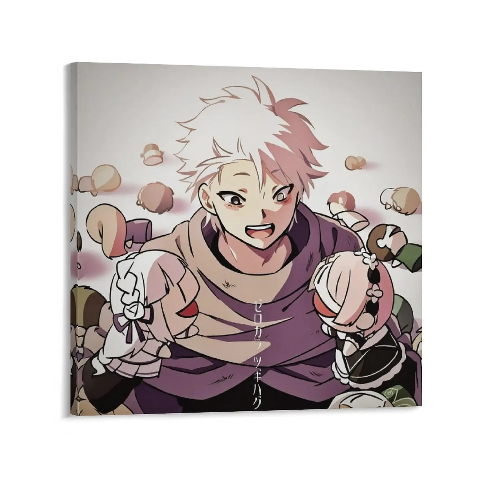 Cute Anime Canvas Wall Art – Kawaii Chibi Illustration for Bedroom, Gaming Room & Anime Decor