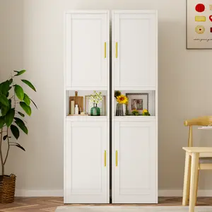 Metal Bathroom Storage Cabinet 67" with 2 Doors & Shelves, Freestanding Steel Organizer for Small Spaces, Ideal for Kitchen Living Room mothersdaygift