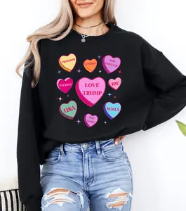 Candy Hearts Valentine Repub Conserv sweatshirt,Trmp supporters sweater,Republican Conversation Hearts Valentines Day sweatshirt,Valentines gift
