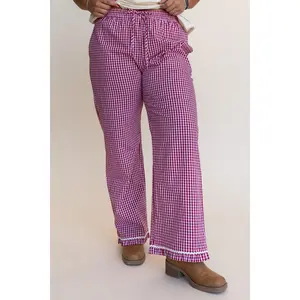 Gemma Pants-Red Gingham