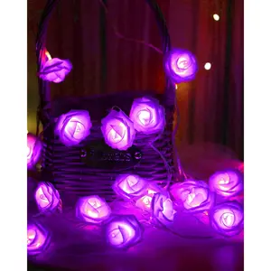 Day Decorations Rose Lights - Mother's Day Decor Flower Fairy Lights - Valentines Birthday Anniversary Wedding Proposal Party Decor String Light - 14.7FT 30LED  Operated,