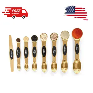 Magnetic Measuring Spoons Set Stainless Steel with Leveler