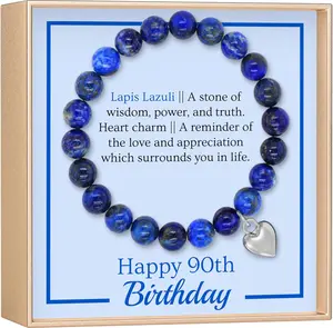 90th Birthday Milestone Bracelet & Meaningful Message Card for Women - Beautiful and Sentimental 90th birthday gifts for women