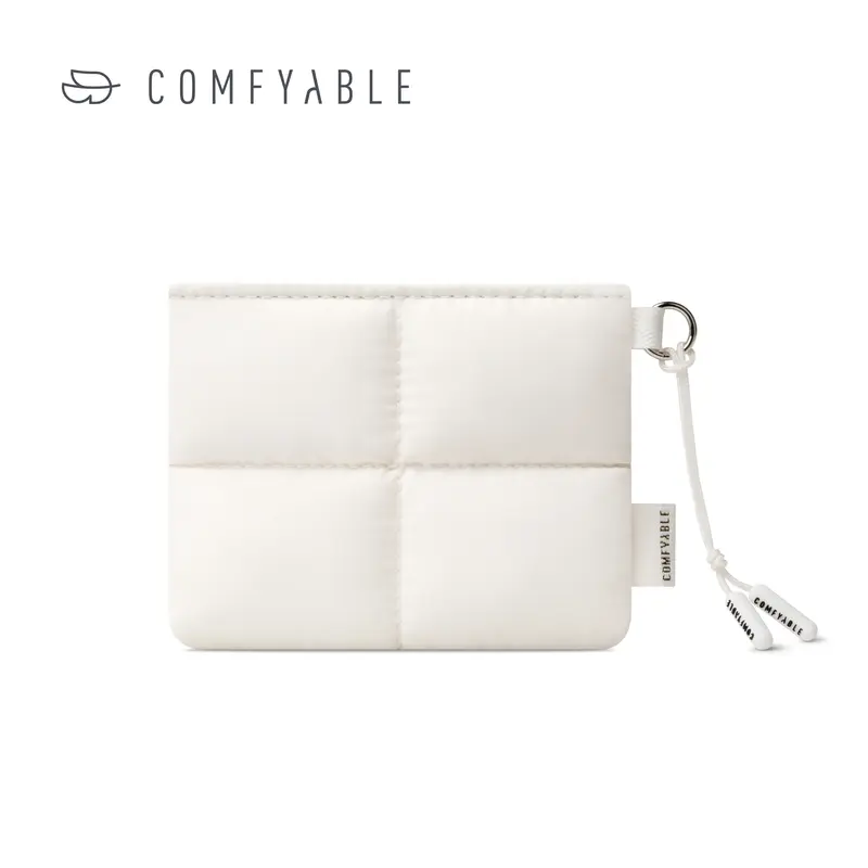 COMFYABLE Cute Puffy Style Women's Coin Purse - Card Slot Wallet Keychain Pouch with ID Window, Comfy Vibe Daily Storage for Keys Earphones, Mini Useful Gift for Women, Cute Puffy Style, Comfy Vibe