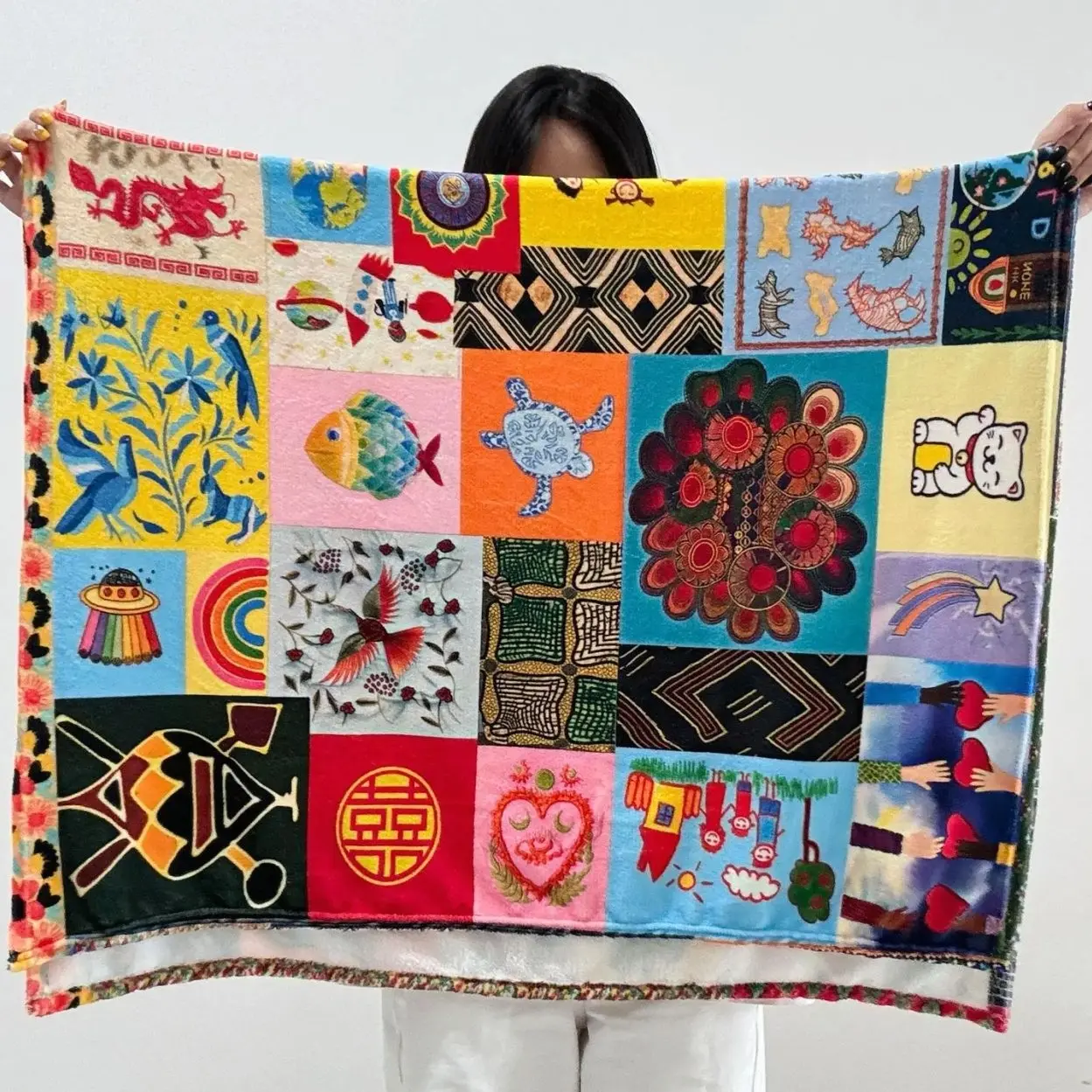 Project Hail Mary Grace Quilt Blanket | Sci-Fi Fan Cozy Throw| Cosmic Unity Patchwork