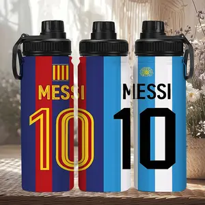 1pc 20oz Lionel Messi Barcelona Argentina Jersey Print Portable stainless steel insulated water bottle,Drinkware,Suitable for Hot And Cold Beverages,Perfect for Outdoor Travel,Christmas Gifts,Birthday Presents