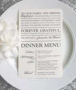 Wedding Menu and Thank You | Style 06
