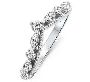 1Ct Diamond Wedding Contour Fancy Anniversary Ring in 14k Gold Lab Grown