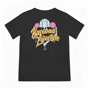 Men's Short-Sleeve Lightweight Ice Cream Print Tee - Candy Color Menswear Streetwear Top Oversize