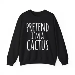 Get Your Funny Lazy Cactus Costume Sweatshirt Now – Perfect for Easy Halloween Fun! 🌵👻 Limited Stock Available!