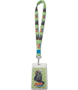 Naruto Shippuden Kakashi Hatake & Pakkun Lanyard with ID Badge Holder Neck Flat Key Chain