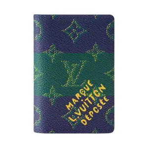 Louis Vuitton Monogram Heritage Coated Canvas Wallet for Men in Blue Contrast