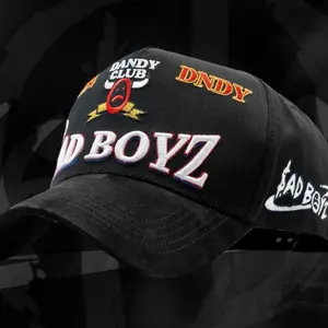 Dandy Club Jordan Junior H Cap - Black Adjustable Hat with Embroidered Bad Boyz Logo