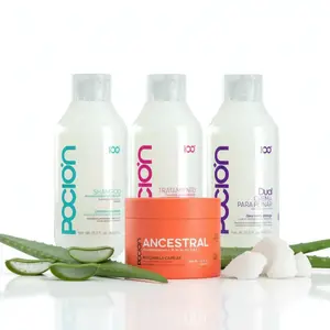 La Pocion Shampoo, La Pocion Tratamiento, La Pocion Crema para peinar, La Pocion Mascarilla Ancestral (4 pack)