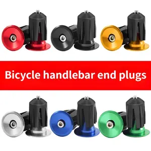Aluminum alloy handlebar plugs, bicycle grip end caps, expanding lock-on bar end accessories for mountain bikes, road bikes and drop handlebars