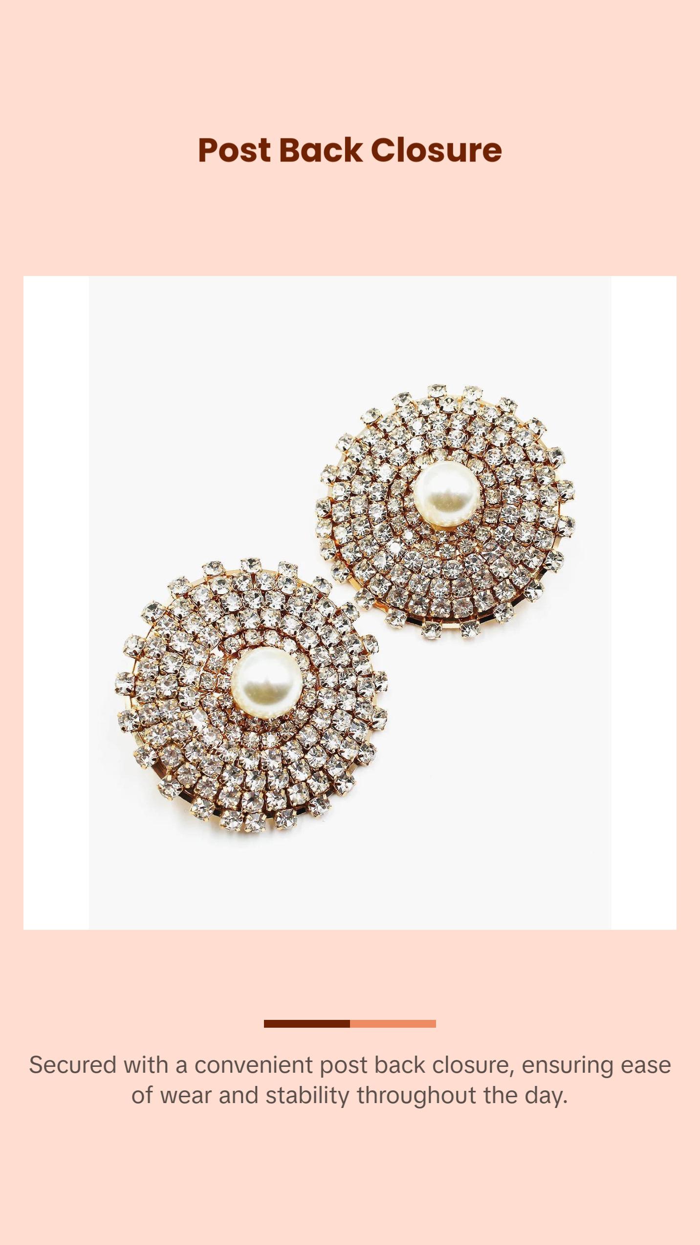 Rhinestone & Pearl Earrings