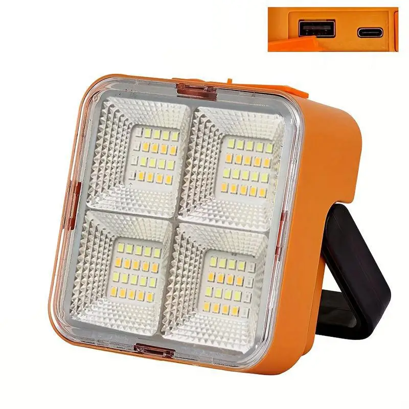 Mini Solar Rechargeable Multifunctional Searchlight, Outdoor Portable LED Floodlight With Magnetic Suction, High Lumen Flashlight, USB Rechargeable Po