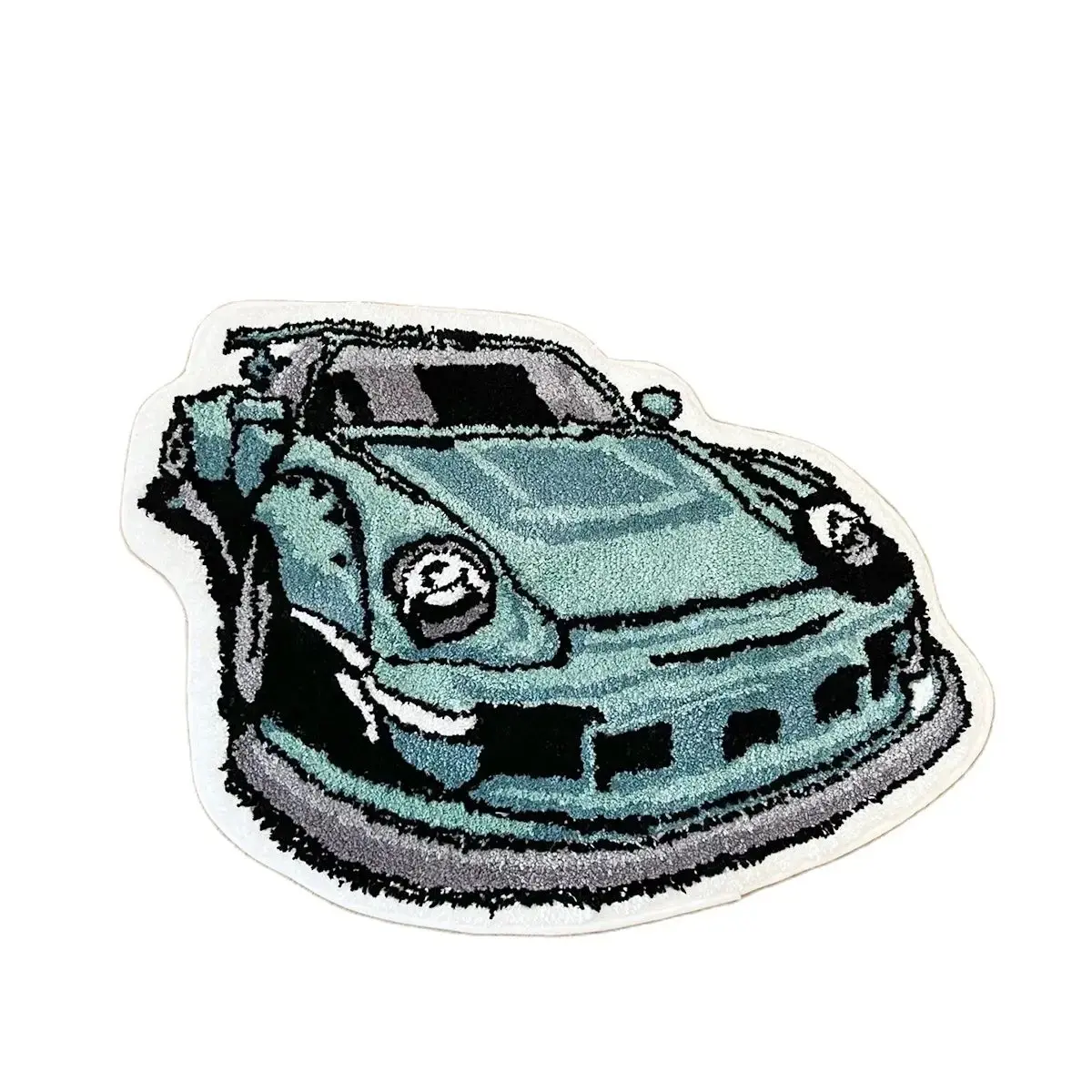 LAKEA Enthusiast Racing Car Shaped Tufting Rug Soft Tufted An-slip Floormat Sofa Feet Mat Carpet Entrance Doormats Absorbent Car Cartoon Abstract Rug Decorative Rug