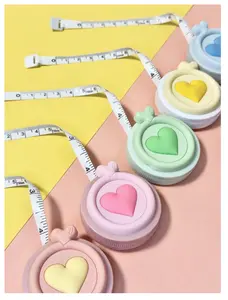 1pc Macaron Color Retractable Tape Measure, Double-Sided Metric/Imperial Mini Ruler, Useful For Measuring Length, Height, Distance, Chest, Waist, Hip, Height, Clothing Size